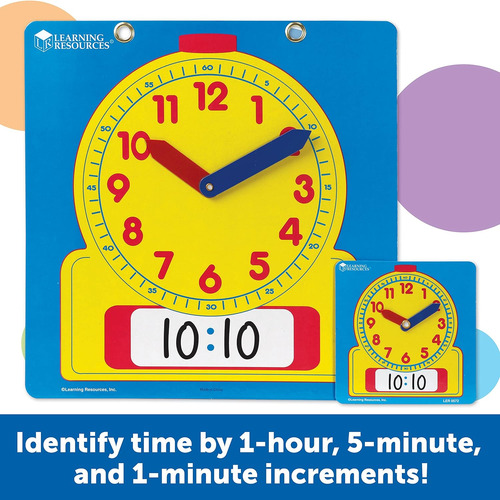 Learning Resources Write & Wipe Clocks Classroom Set - 25...