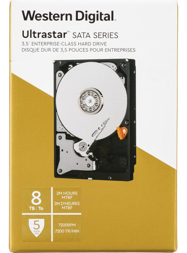 Wd 8tb Ultrastar 7200 Rpm Sata 3.5  Internal Data Center Hdd