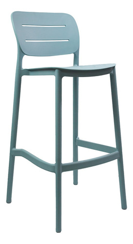 Silla Alta Minimalista Morella Moderna Comedor Jardin Estructura de la silla Azul claro Asiento Azul claro