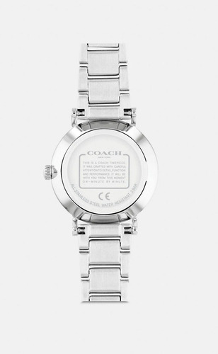 Reloj Coach Silver Dial Stainless Steel Perry Watch Mujer Plateado Plateado Plateado