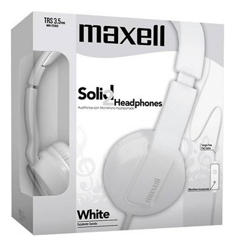 Audífonos Micrófono Maxell Solid2 Cable Plano 1.5m Durables!