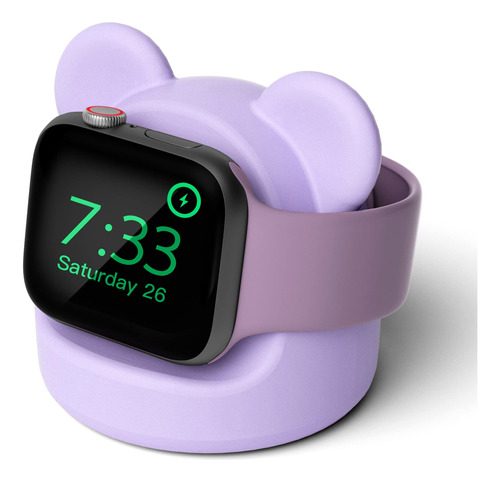 Bear Charger Stand Soporte De Silicona Para Apple Watch Seri