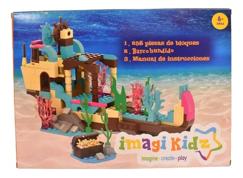 Bloques Construcción Barco Hundido En El Arrecife Imagi Kidz