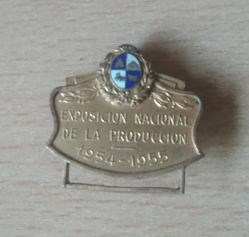 Exposición Nacional De La Producción 1954 1955 Pin Solapero 