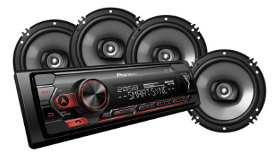 Stereo + 4 Parlantes Pioneer (mvh-s320bt+ts-165p 6.5&quot;)