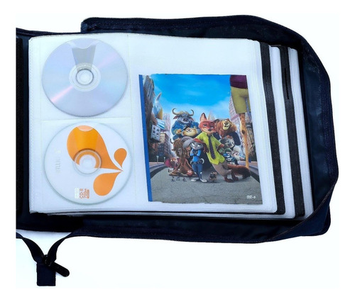 Funda De Almacenamiento Para Cd De Dvd Con Portada Extra Anc