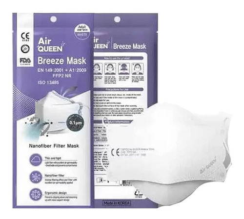 Bidameun Cubrebocas Con Filtro De Nano Fibra Caja De 100 Pcz