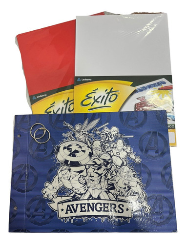 Kit Combo Carpeta De Dibujo N°5 Con Repuestos Nene Avengers