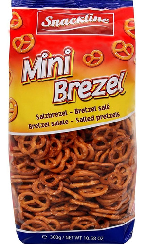 Salgadinho Pretzel Mini Snackline 300g Importado Da Áustria