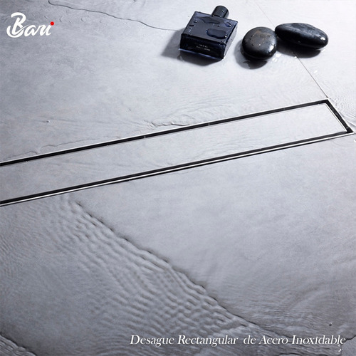 Drenaje De Piso En Acero Inoxidable Rectangular Bari