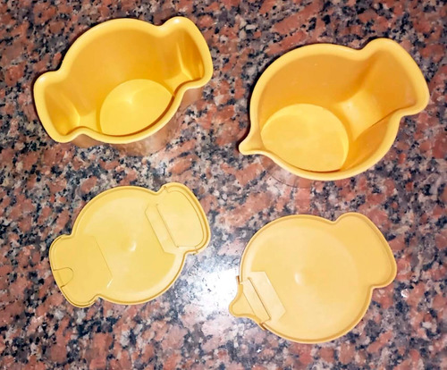 Tupperware Azucarera Y Yerbera Original Lote X2 Amarillo