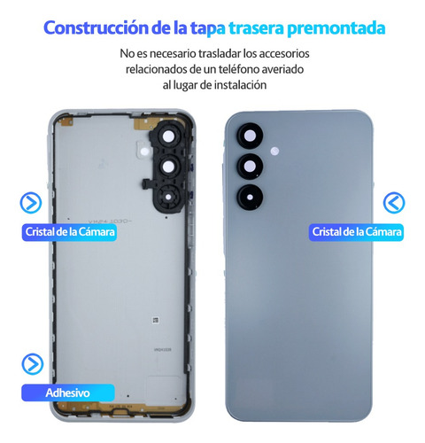 Tapa Trasera Con Cristal Cámara Para Samsung A16 4g Sm-a165