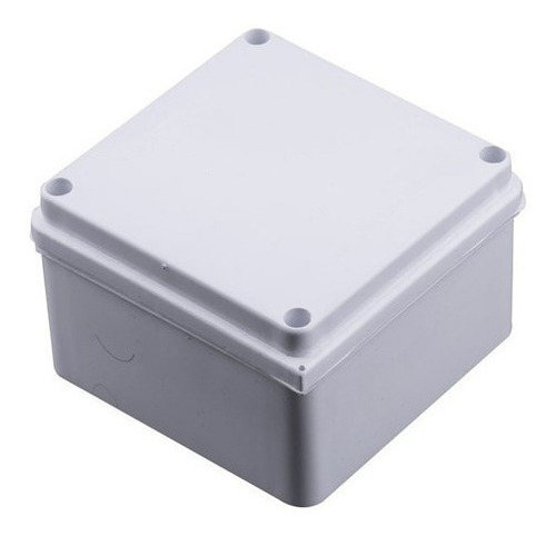 Caja De Paso En  Pvc 10x10 Blanco X7cm Pared + Tornillos