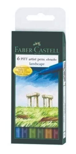 Marcadores Faber Castell Pitt Artist Landscape X 6 Unidades