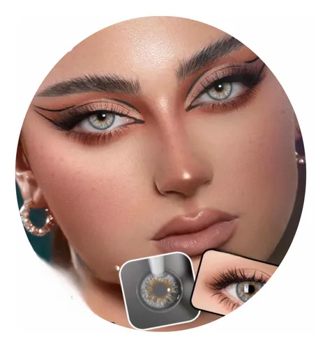 Pupilentes Wolf Gray Degradado Ojos Naturales Ojos De Mu eca