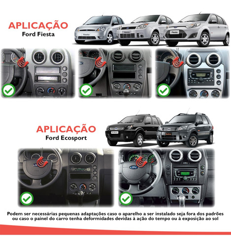 Imagem 9 de 10 de Moldura Painel 2 Din Multimidia Dvd Mp5 Golf Polo Bora Ecosport Fiesta Fox Para Aparelhos Padrão Chines
