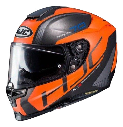 Capacete Hjc Rpha70 Vias Mc7hsf Fosco Laranja Original Hjc Laranja Sólido 57/58
