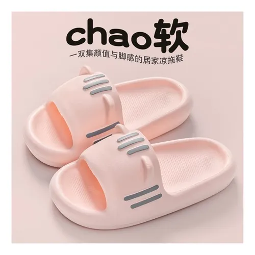 Sandalias De Gato Con Nube Para Mujer Chanclas Kawaii De Cuotas