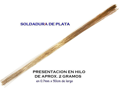 Soldadura De Plata Al 35% En Hilos De 50cm-30 Grs. Biscuit