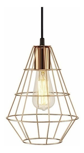 Imagem 1 de 8 de 2 Pendentes Industrial Cobre Aramado Bronze Retro Loft 4520