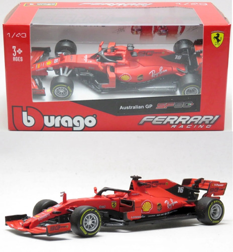 Ferrari F1 Sf90 - Leclerc #16 Formula 1 2021 - 1/43 Bburago + chaveirof1