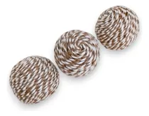 Comprar 3 Esferas Decorativas Centro Mesa Rustica Bolas Pelotas 7 Cm