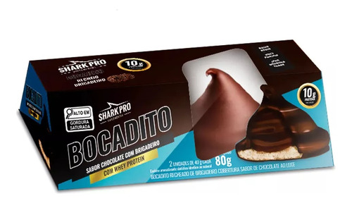 Bocadito Chocolate Com Brigadeiro C/2 40g - Shark Pro