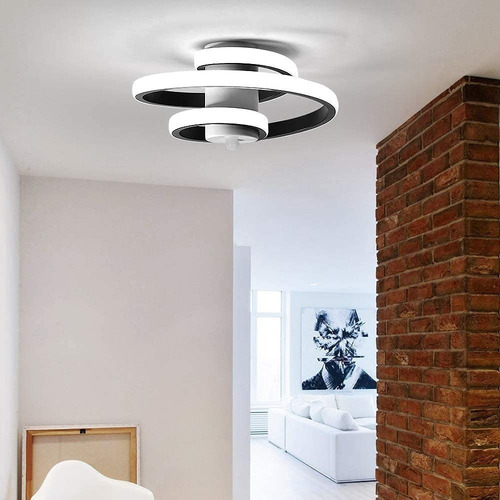 Lámpara Led De Techo Moderna Diseño Línea Espiral 3 Colores