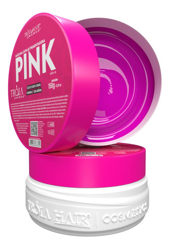  Máscara Pigmentante Troia Colors Tonalizante Pink/rosa 150g Tom Pink