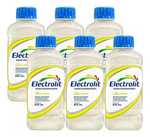 Suero Rehidratante Electrolit Lima Limón 6 Pzs De 625 Ml