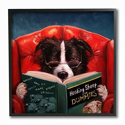 The Stupell Home Decor Pastoreo Perro Pastor Lectura Para Ma