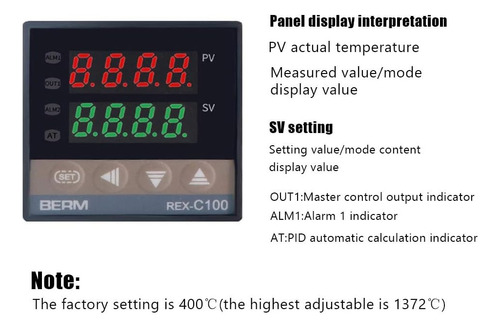 Kit Pirómetro Digital Rex-c100 Control De Temperatura Ssr40a