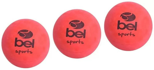 Kit 3 Bolinhas De Borracha Bel Sports Vermelho