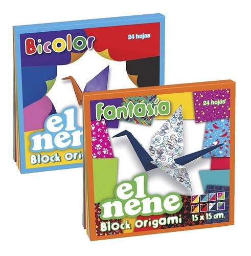 Block El Nene Origami 15x15 X24 Hojas - Librería Jr
