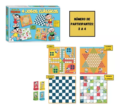 Kit Jogos de Tabuleiro - 6 Jogos Clássicos - Pais e Filhos