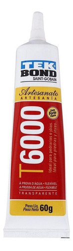Cola T6000 - 60ml - Melhor Para Pedraria - Strass Pérolas