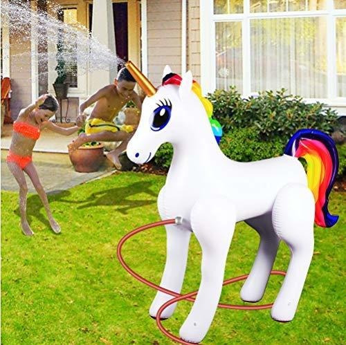 Aspersor Inflable Gigante De Unicornio Para Césped De Jardín