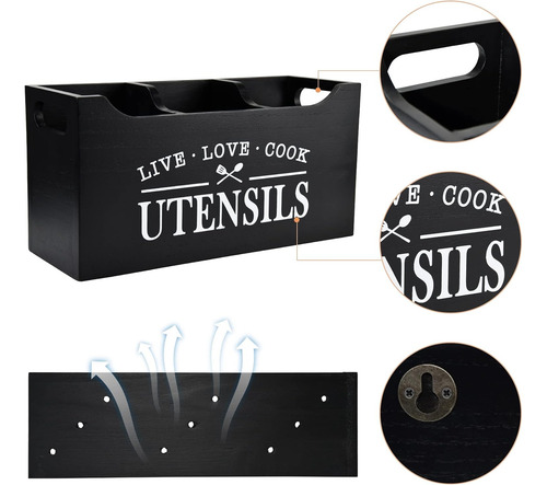 Karisky Soporte Para Utensilios De Cocina Con Parte Inferior