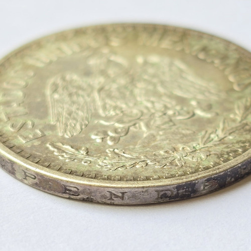 Moeda De Prata 50 Centavos 1913 México Com Pátina 12,5 G Sob (Usado)