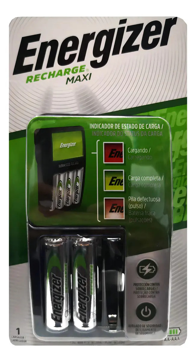 Cargador de pila Energizer Maxi - +2 pilas (AA) entrada 1.2V salida
