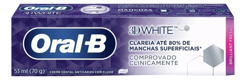 Pasta de dentes Oral-B 3D White Brilliant Fresh  em creme 70 g