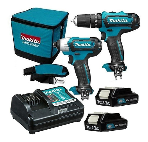 Combo Taladro Percutor 3/8  + Atornillador 12v Clx228 Makita