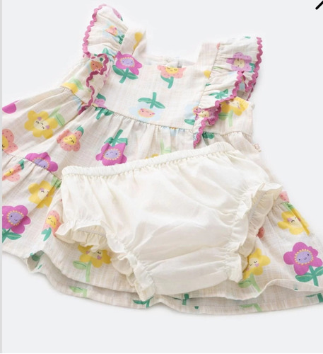 Conjunto Vestido Bebe Beba Teddy Boom De Renner Nuevo S/ Uso