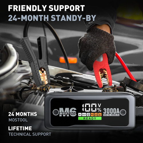 Bateria De Carro Jump Starter Mostool M6 3000a Peak 12v