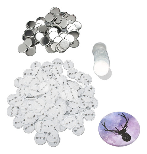 Juego De 100 Piezas De Hojalata Button Making Supplies