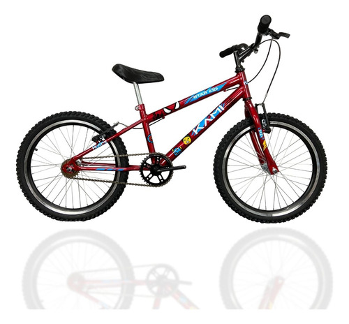 Bicicleta Kami Infantil Star Kid Herói Menino Aro 20 Criança Cor Vermelho