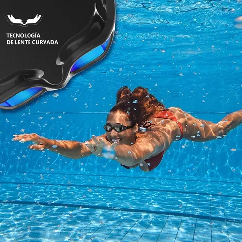 Gafas de natación, paquete de 2 gafas de natación antivaho sin fugas para  adultos, mujeres, hombres y jóvenes