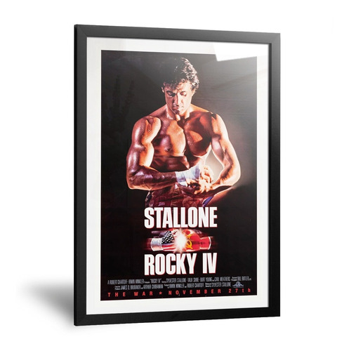 Cuadro Rocky Balboa 4 Películas Clásicas Retro Vintage 35x50