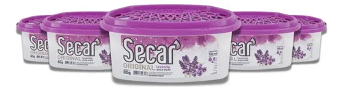 Kit C/5 Anti Mofo Secar Desumidificador Original Lavanda 80g