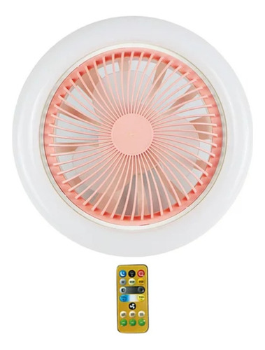 Ventilador Lampara Foco Led 36w 3 Tonos De Luz 3 Velocidad